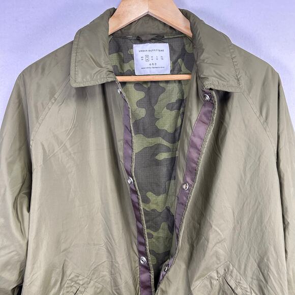 Urban Outfitters Jacket Mens Small Bomber‎ Flight Green Military Gorpecore - Picture 4 of 11